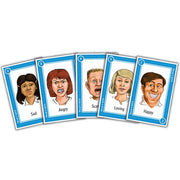 À propos du jeu de cartes avec des visages