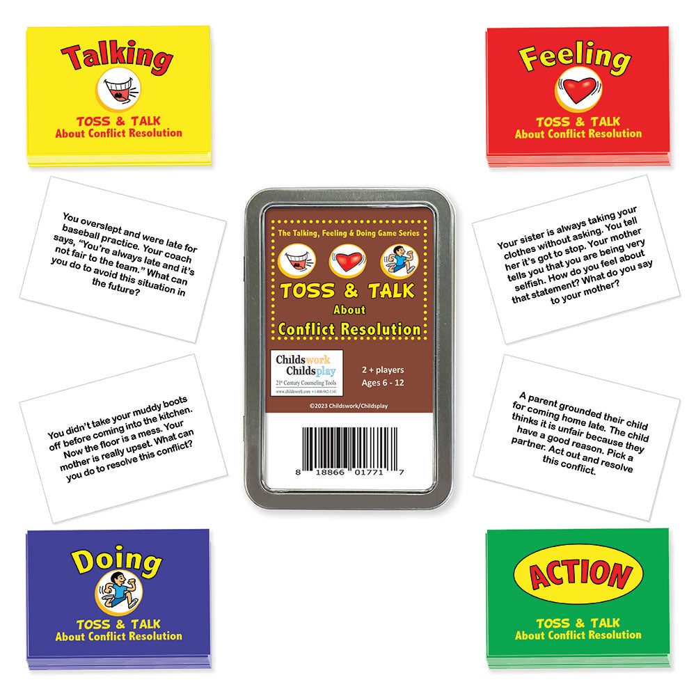 The Talking, Feeling & Doing Conflict Resolution Toss & Talk Card Game (Cards only)