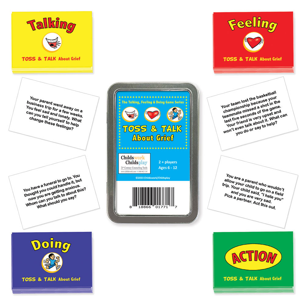 The Talking, Feeling & Doing Grief Toss & Talk Card Game (Cards only)