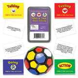 Le jeu de cartes Talking, Feeling & Doing Teasing Toss & Talk avec balle