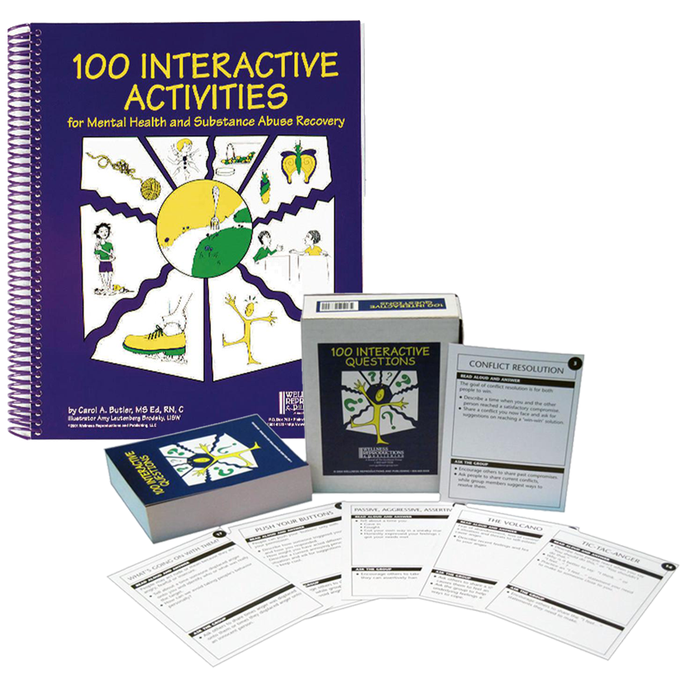 ensemble de 100 activités interactives pour la récupération en matière de santé et de toxicomanie
