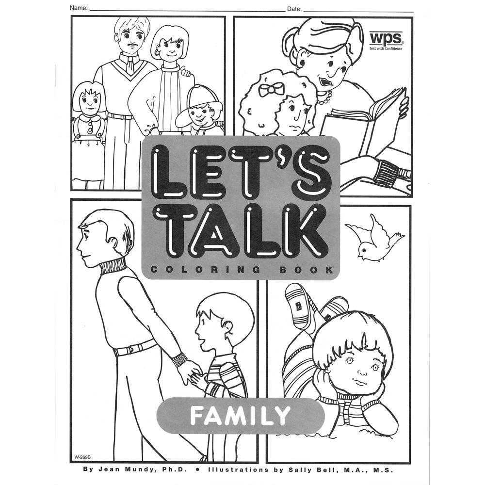 Let's Talk Coloring Book - Family, set of 6