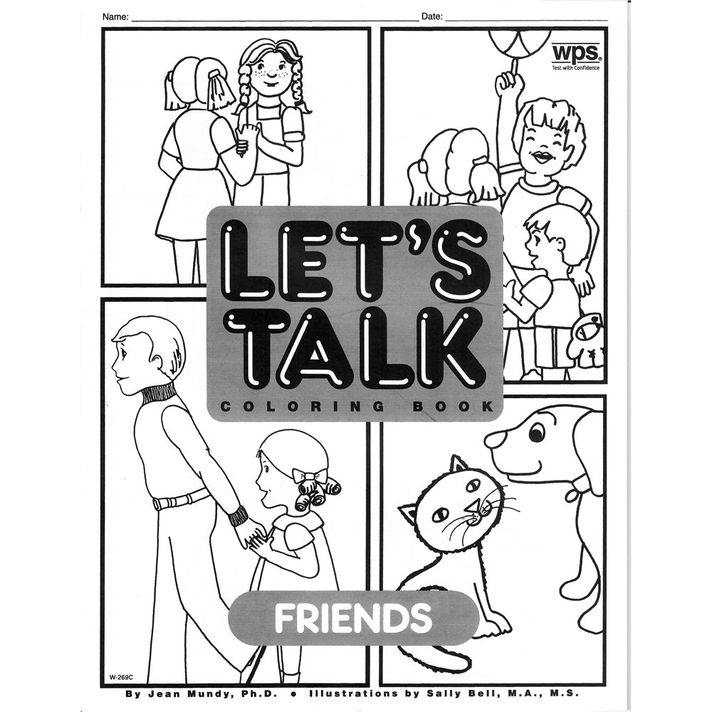 Let's Talk Coloring Book - Friends, set of 6