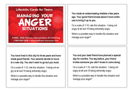 Lifeskills Cards for Teens: Managing Your Anger Situations